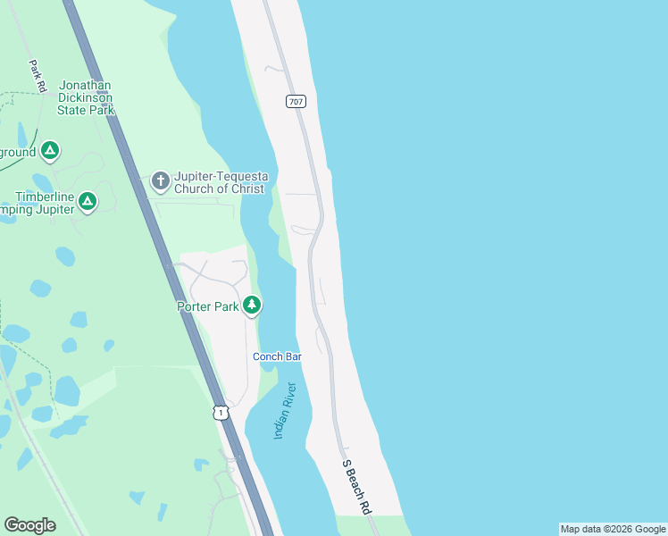 map of restaurants, bars, coffee shops, grocery stores, and more near 479 South Beach Road in Hobe Sound