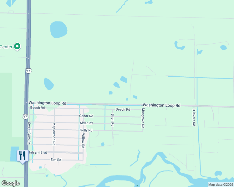map of restaurants, bars, coffee shops, grocery stores, and more near 30720 Washington Loop Road in Punta Gorda