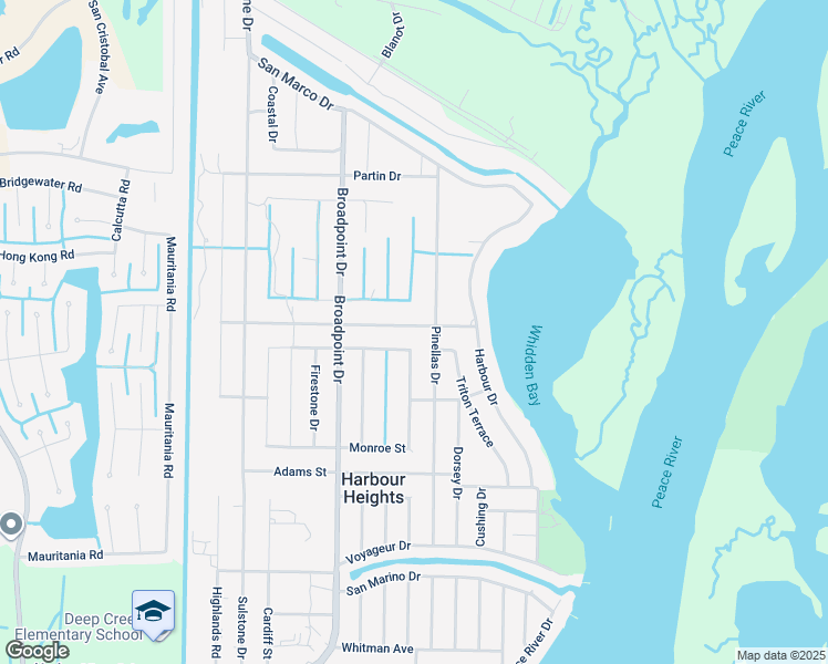 map of restaurants, bars, coffee shops, grocery stores, and more near 27245 Washington Street in Punta Gorda