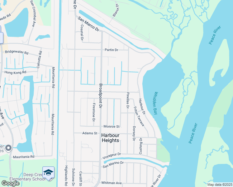 map of restaurants, bars, coffee shops, grocery stores, and more near 27203 Lowry Avenue in Punta Gorda