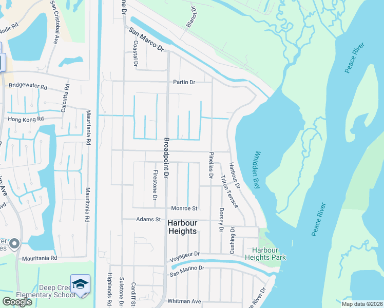 map of restaurants, bars, coffee shops, grocery stores, and more near 27203 Lowry Avenue in Punta Gorda