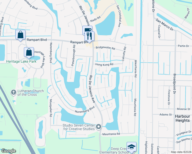 map of restaurants, bars, coffee shops, grocery stores, and more near 2219 Bonn Ct in Punta Gorda