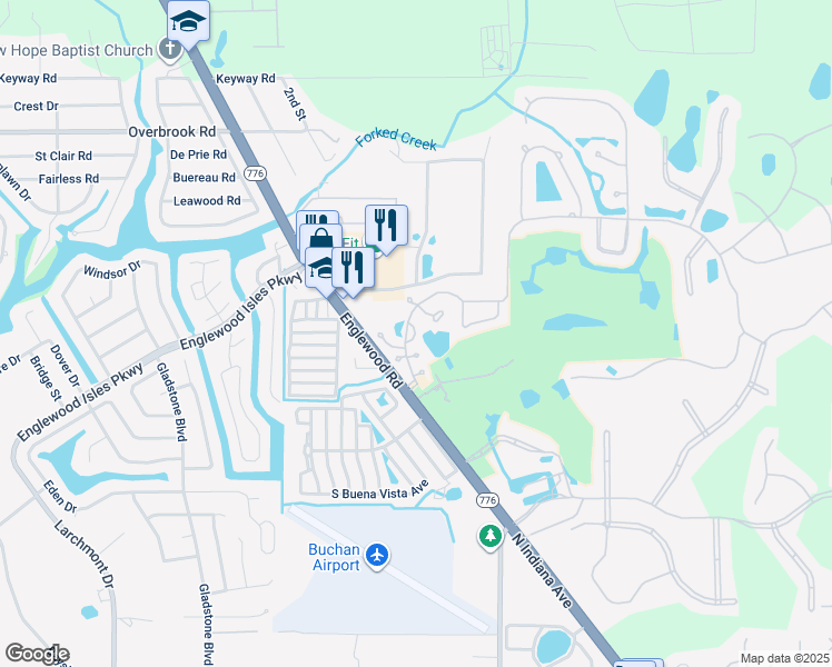 map of restaurants, bars, coffee shops, grocery stores, and more near 1 Bermuda Circle in Englewood