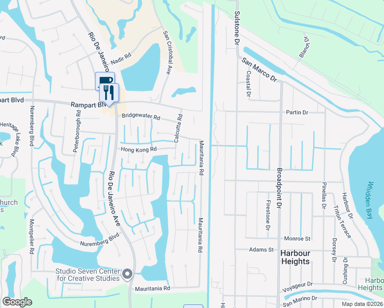 map of restaurants, bars, coffee shops, grocery stores, and more near 2152 Ulster Court in Punta Gorda