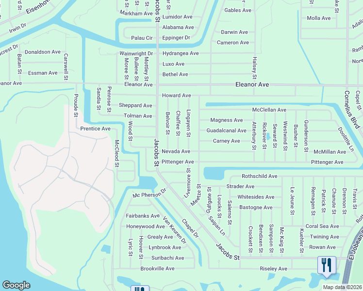 map of restaurants, bars, coffee shops, grocery stores, and more near 14073 Nevada Avenue in Port Charlotte