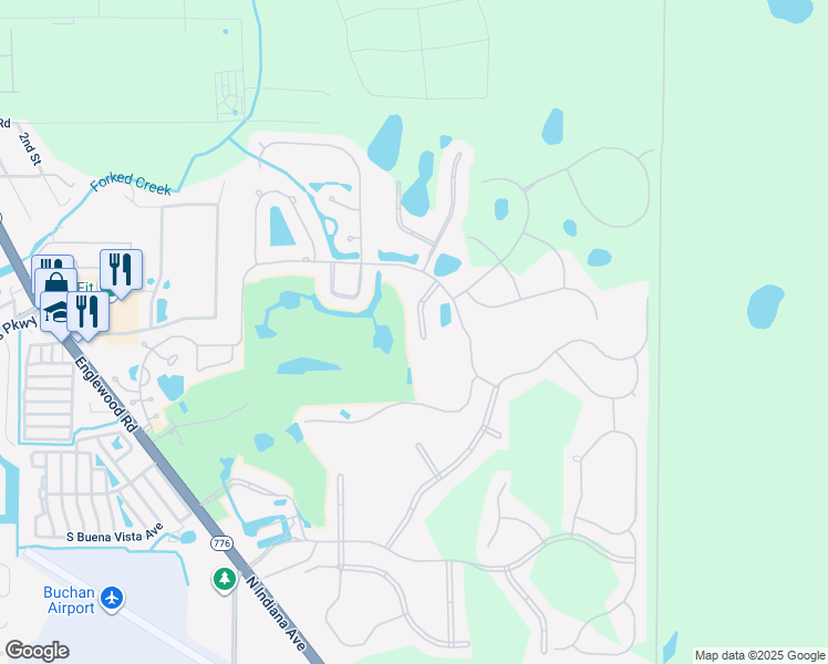 map of restaurants, bars, coffee shops, grocery stores, and more near 21 Saint John Boulevard in Englewood