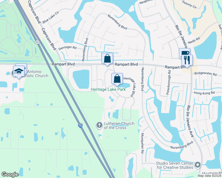 map of restaurants, bars, coffee shops, grocery stores, and more near 2040 Willow Hammock Circle in Punta Gorda