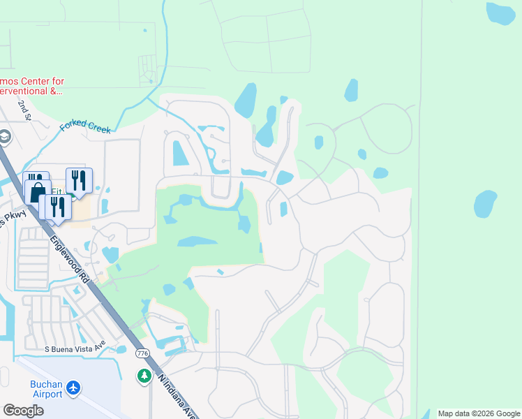 map of restaurants, bars, coffee shops, grocery stores, and more near 15 Saint John Boulevard in Englewood