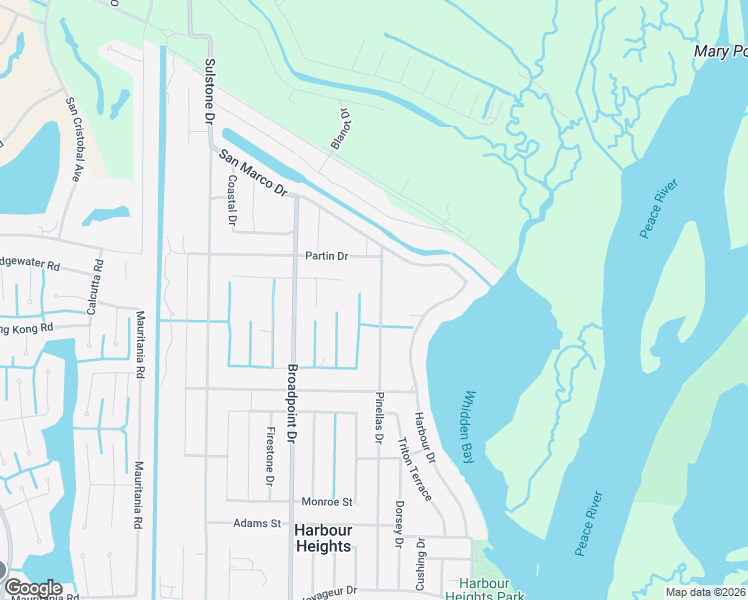 map of restaurants, bars, coffee shops, grocery stores, and more near 2101 Pinellas Drive in Punta Gorda