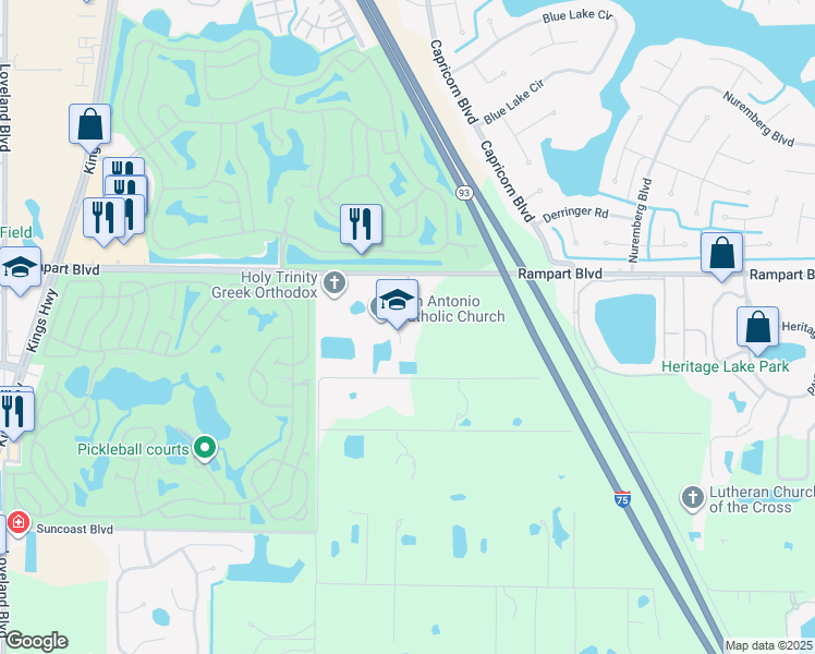 map of restaurants, bars, coffee shops, grocery stores, and more near 23215 Harbor View Road in Punta Gorda