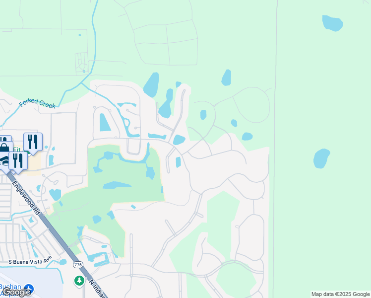 map of restaurants, bars, coffee shops, grocery stores, and more near 49 Saint John Boulevard in Englewood