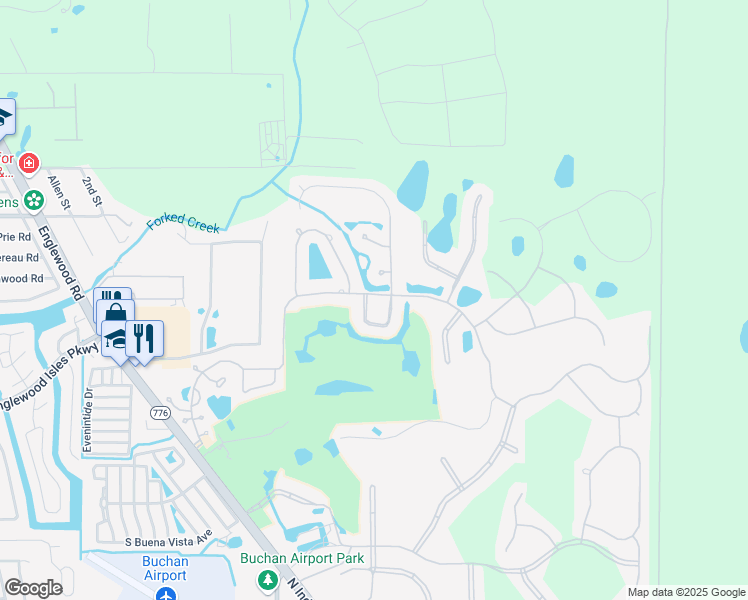 map of restaurants, bars, coffee shops, grocery stores, and more near 50 Cayman Isles Boulevard in Englewood
