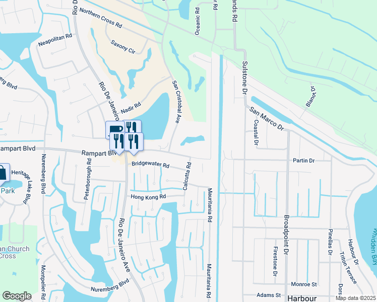 map of restaurants, bars, coffee shops, grocery stores, and more near 1500 San Cristobal Avenue in Punta Gorda