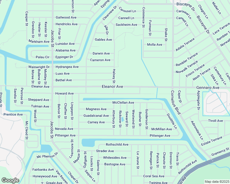 map of restaurants, bars, coffee shops, grocery stores, and more near 14272 Howard Avenue in Port Charlotte