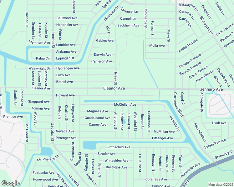 map of restaurants, bars, coffee shops, grocery stores, and more near 14272 Howard Avenue in Port Charlotte