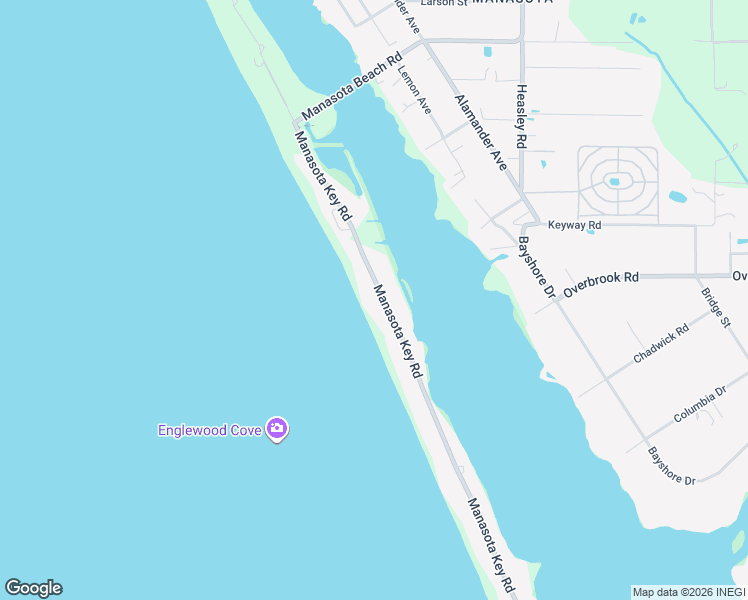 map of restaurants, bars, coffee shops, grocery stores, and more near 8335 Manasota Key Road in Englewood
