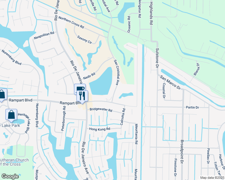 map of restaurants, bars, coffee shops, grocery stores, and more near 1457 San Cristobal Avenue in Punta Gorda