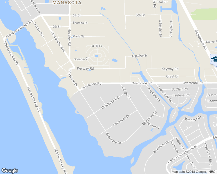 map of restaurants, bars, coffee shops, grocery stores, and more near 1657 Overbrook Road in Englewood