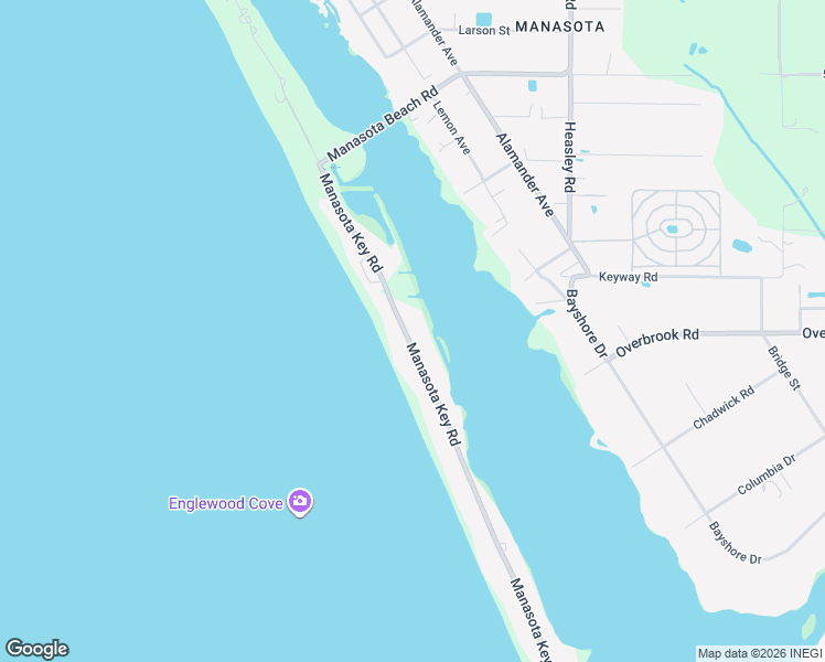 map of restaurants, bars, coffee shops, grocery stores, and more near 8335 Manasota Key Road in Englewood