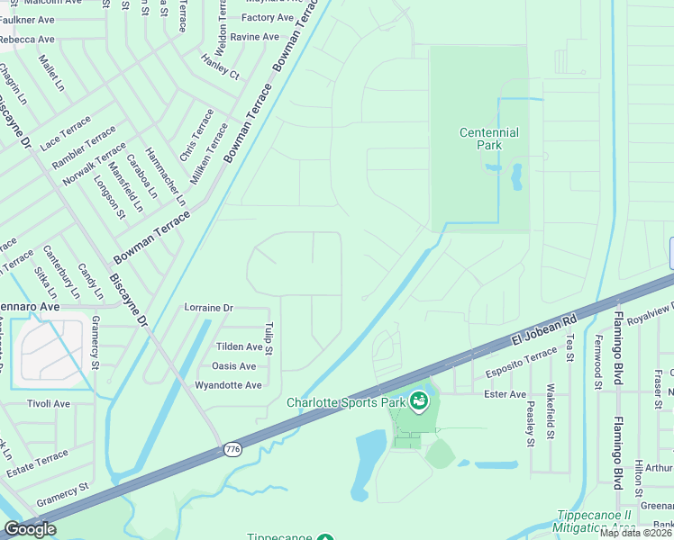 map of restaurants, bars, coffee shops, grocery stores, and more near 1421 Orchard Street in Port Charlotte
