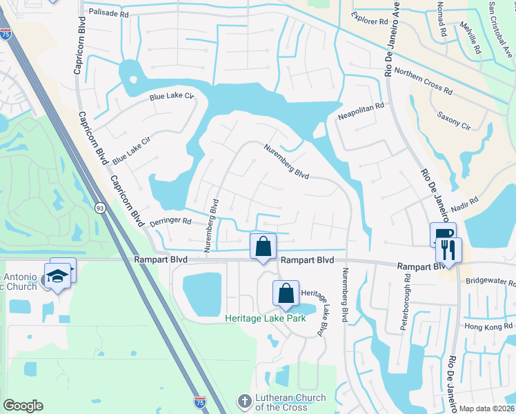 map of restaurants, bars, coffee shops, grocery stores, and more near 1435 Vermouth Lane in Punta Gorda