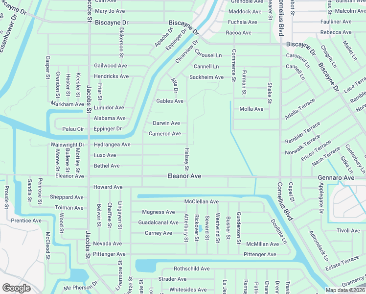 map of restaurants, bars, coffee shops, grocery stores, and more near 14249 Hydrangea Ave in Port Charlotte