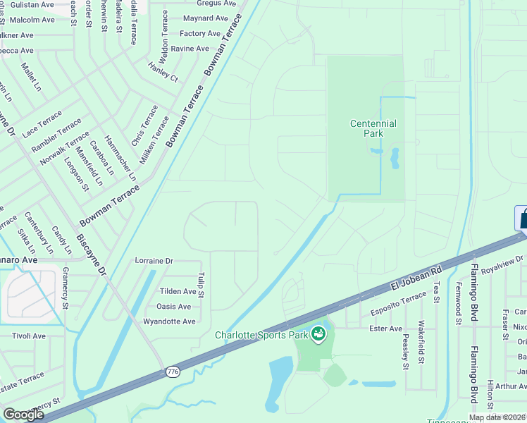 map of restaurants, bars, coffee shops, grocery stores, and more near Orchard Street in Port Charlotte