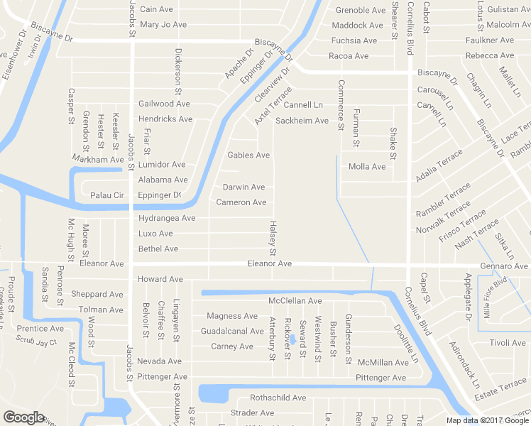 map of restaurants, bars, coffee shops, grocery stores, and more near 14249 Hydrangea Avenue in Port Charlotte