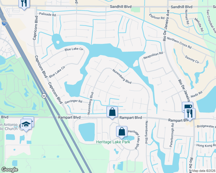 map of restaurants, bars, coffee shops, grocery stores, and more near 1401 Vermouth Lane in Punta Gorda