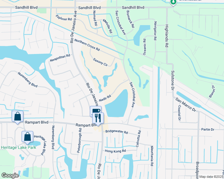 map of restaurants, bars, coffee shops, grocery stores, and more near 26336 Nadir Road in Punta Gorda