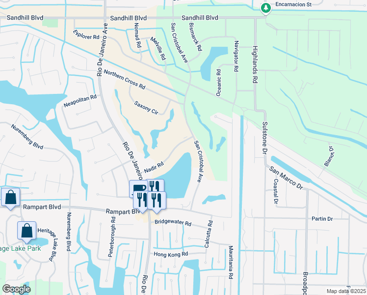 map of restaurants, bars, coffee shops, grocery stores, and more near 26397 Nadir Road in Punta Gorda