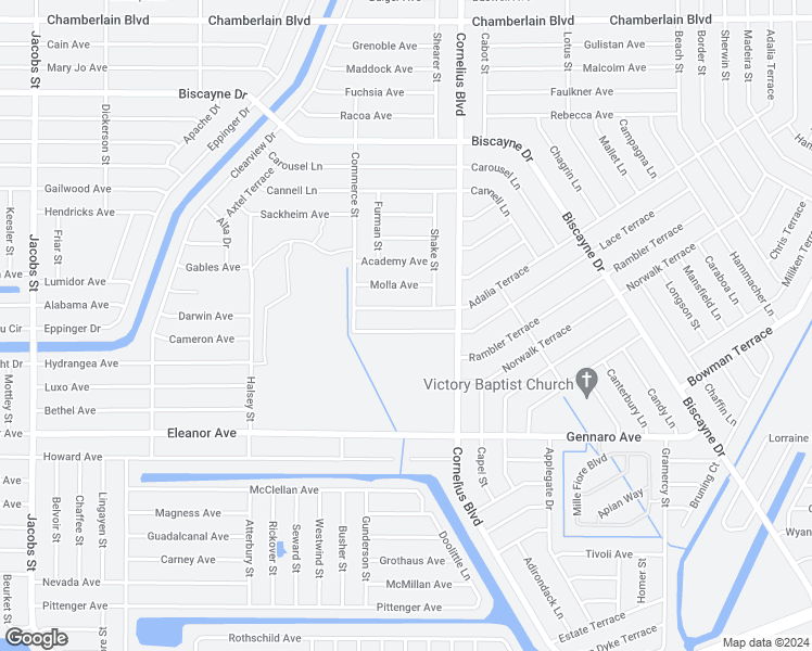 map of restaurants, bars, coffee shops, grocery stores, and more near 1623 Lace Terrace in Port Charlotte