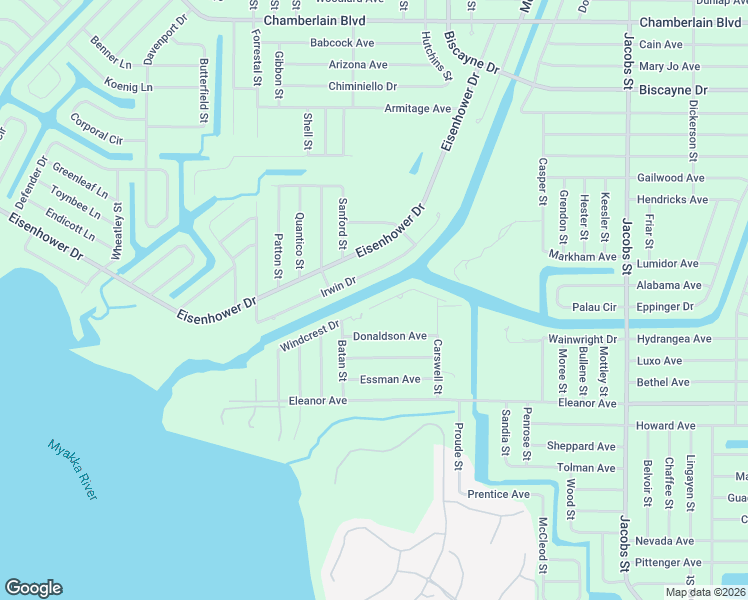 map of restaurants, bars, coffee shops, grocery stores, and more near 13248 Windcrest Drive in Port Charlotte