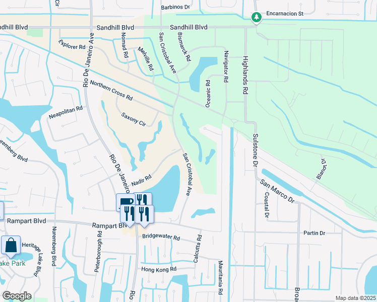 map of restaurants, bars, coffee shops, grocery stores, and more near 1352 San Cristobal Avenue in Punta Gorda