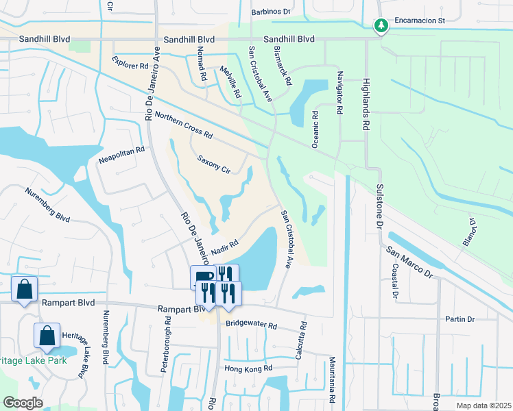 map of restaurants, bars, coffee shops, grocery stores, and more near 26336 Nadir Road in Punta Gorda