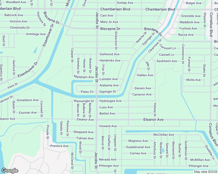 map of restaurants, bars, coffee shops, grocery stores, and more near 1539 Eppinger Drive in Port Charlotte
