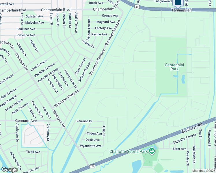 map of restaurants, bars, coffee shops, grocery stores, and more near Trembly Avenue in Port Charlotte