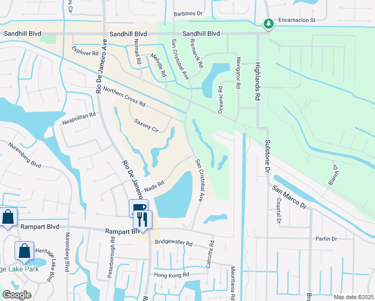 map of restaurants, bars, coffee shops, grocery stores, and more near 26396 Nadir Road in Punta Gorda