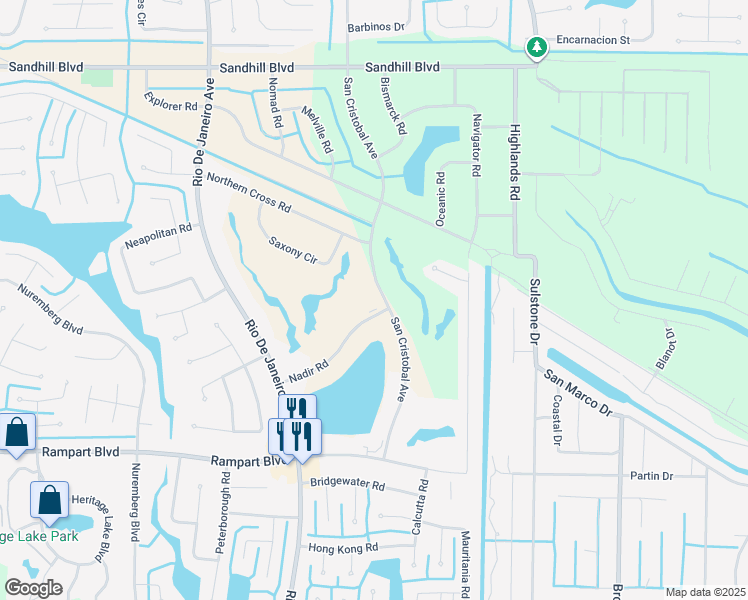 map of restaurants, bars, coffee shops, grocery stores, and more near 26396 Nadir Road in Punta Gorda