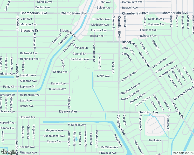 map of restaurants, bars, coffee shops, grocery stores, and more near 14419 Molla Avenue in Port Charlotte