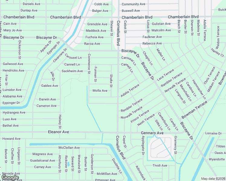 map of restaurants, bars, coffee shops, grocery stores, and more near 1340 Shake Street in Port Charlotte