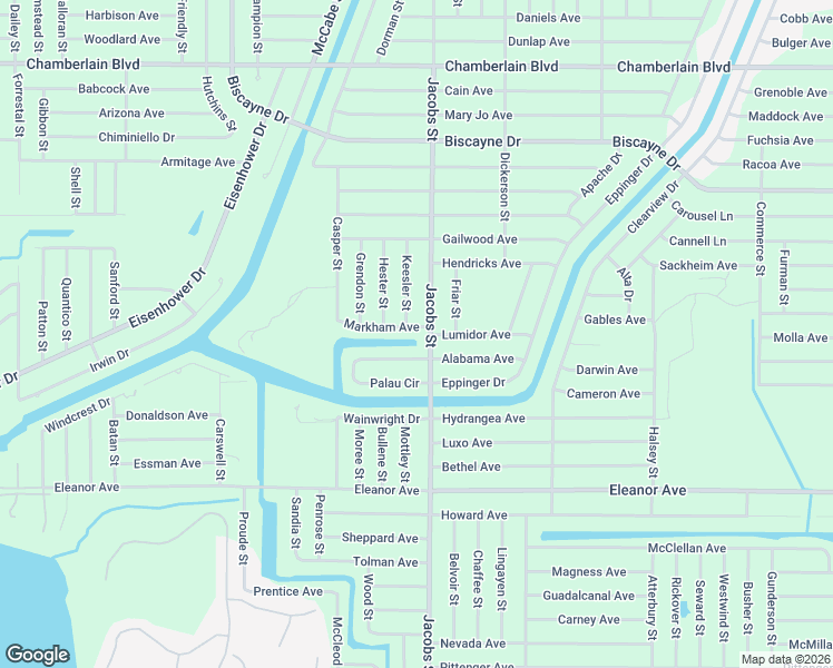 map of restaurants, bars, coffee shops, grocery stores, and more near 1335 Jacobs Street in Port Charlotte