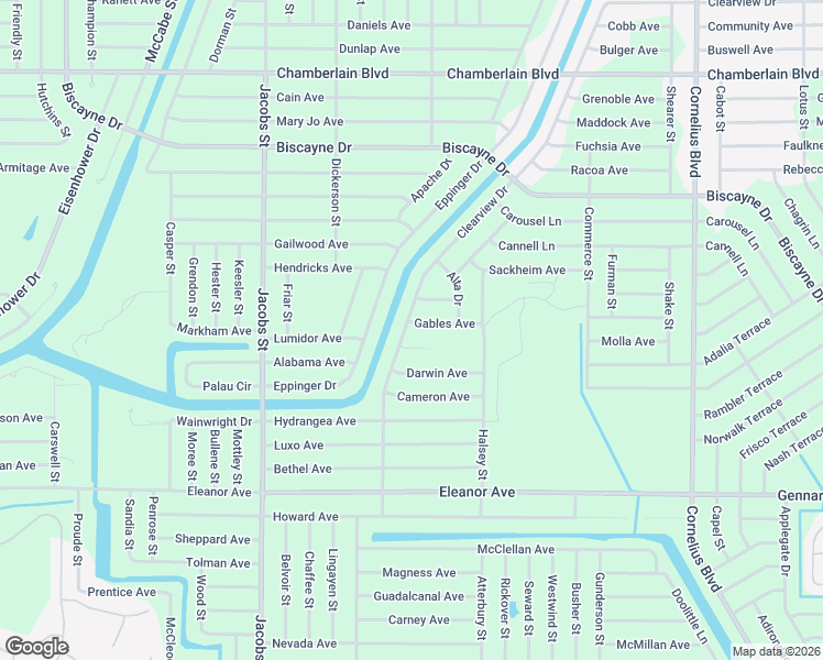 map of restaurants, bars, coffee shops, grocery stores, and more near 1404 Clearview Drive in Port Charlotte
