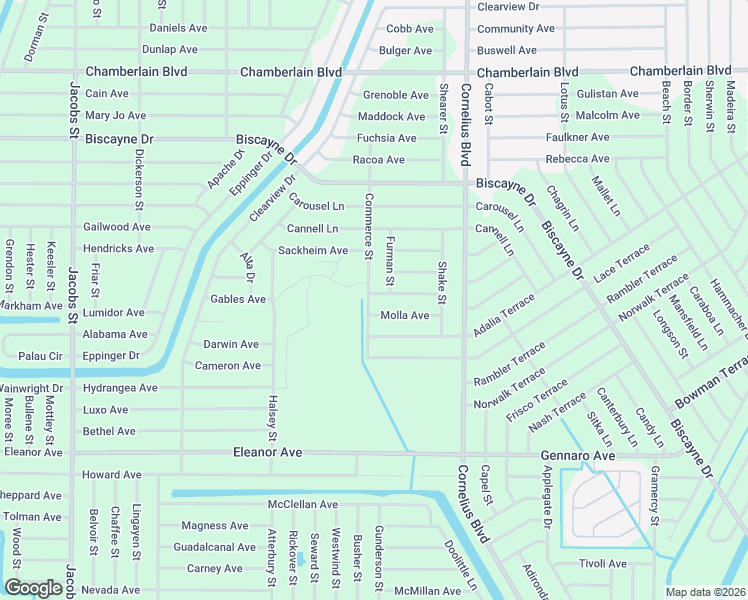 map of restaurants, bars, coffee shops, grocery stores, and more near 14419 Molla Avenue in Port Charlotte