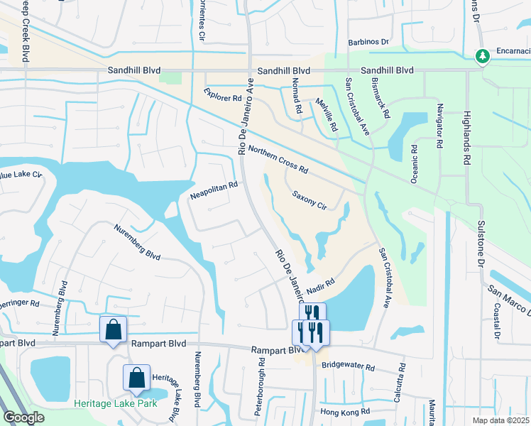 map of restaurants, bars, coffee shops, grocery stores, and more near 1300 Rio De Janeiro Avenue in Punta Gorda
