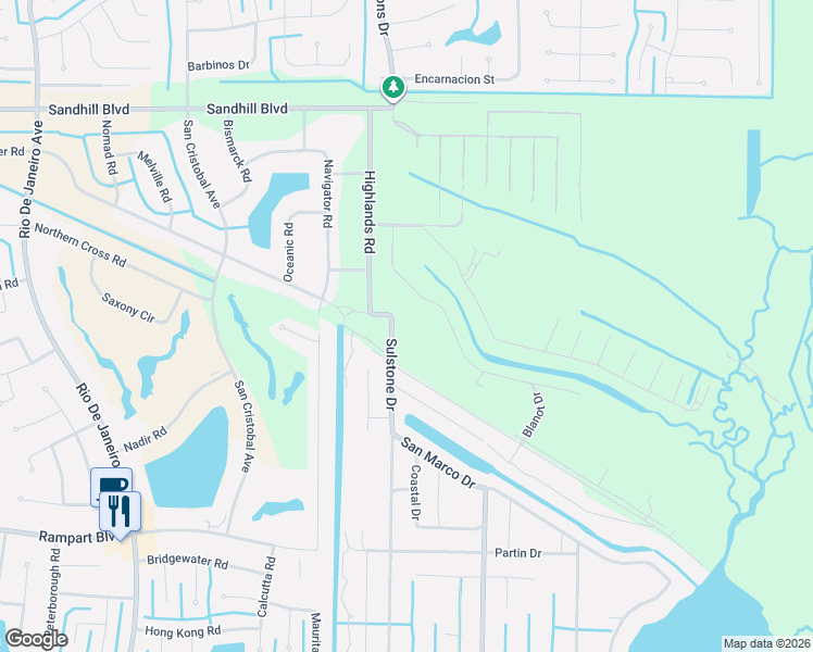 map of restaurants, bars, coffee shops, grocery stores, and more near 27049 Amsterdam Drive in Punta Gorda