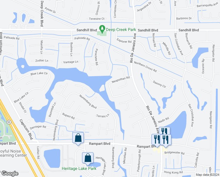 map of restaurants, bars, coffee shops, grocery stores, and more near 1313 Neapolitan Road in Punta Gorda