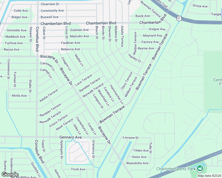 map of restaurants, bars, coffee shops, grocery stores, and more near 1313 Beach Street in Port Charlotte