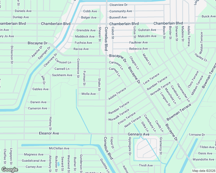 map of restaurants, bars, coffee shops, grocery stores, and more near 1299 Birch Terrace in Port Charlotte
