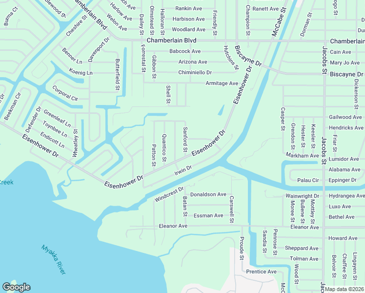 map of restaurants, bars, coffee shops, grocery stores, and more near 1291 Sanford Street in Port Charlotte